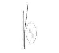 roba Barra de Dosel para Cunas de Bebé - Soporte Universal para Dosel en Blanco - Accesorios para Cama de Bebé - Aprox. 150 cm de Alto/Redondo