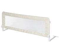 roba Barrera de Cama Infantil y Bebé Inclinable y Anticaídas - Barra de Cama Plegable - Longitud 135 cm - Altura 51 cm - Beige