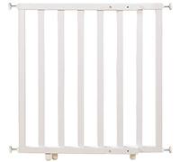 roba Barrera de Seguridad Infantil Extensible, Madera Blanca, Sin Taladrar, Para Puertas y Escaleras, Ancho Ajustable de 62, 106 cm