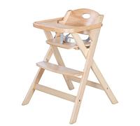 roba Baumann trona plegable roba, trona plegable para espacio, trona para bebés y niños de madera natural