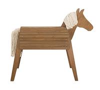 roba Caballo de Jardín para Niños en Madera Maciza - Caballo de Equitación - Muebles para Jugar al Aire Libre - Teca