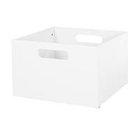 roba Caja de Almacenamiento de Madera para Habitación Infantil - Caja Almacenajecon con Asas para Juguetes y Decoración - Blanco