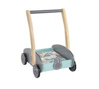 roba Carro deslizante Miffy con juego de 35 piezas, madera natural y lacada, altura del mango: 45 cm, ancho x largo: 23 x 31 cm, utilizable como carrito de muñecas
