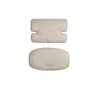 roba Cojín de Asiento Luxe - Inserto de 2 Piezas - Diseño Acolchado Greyish Quilted - para Todas Las Tronas Sit Up- Cuero PU Limpiable - Gris Claro