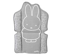 roba Cojín para Trona Combinada miffy® - Reductor de Asiento Cómodo - Estampado de Conejo - Gris / Blanco
