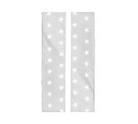 roba Cojines para Bancos de Fiesta Infantiles - 108 x 20 cm - Conjunto de 2 Almohadas de Asiento en Diseño Little Stars - Accesorios para Conjuntos de Fiesta - Gris/Blanco