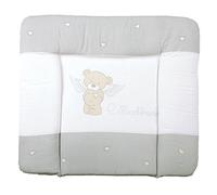 roba Colchón Cambiador Bebe Impermeable Heartbreaker para Niñas y Niños - 85 x 75 cm - Diseño de Osos - Recubrimiento de PU para Mueble Cambiador - Beige / Blanco