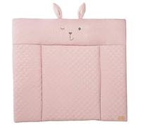 roba Colchon Cambiador Impermeable roba Style - 85 x 75 cm - Bordes Elevados - para Mesa de Cambio - Sin Ftalatos - Fácil de Limpiar - Rosa / Cara de Conejo