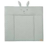roba Colchon Cambiador Impermeable roba Style - 85 x 75 cm - Bordes Elevados - para Mesa de Cambio - Sin Ftalatos - Fácil de Limpiar - Verde / Cara de Conejo
