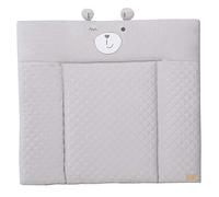 roba Colchon Cambiador Impermeable roba Style - 85 x 75 cm - Bordes Elevados - para Mesa de Cambio - Sin Ftalatos - Fácil de Limpiar - Gris / Cara de Oso