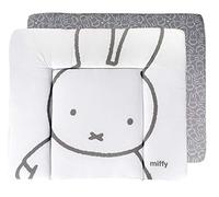 roba Colchón Cambiador para Bebés 85 x 75 cm miffy - Bordes Elevados - Para Mesa Cambiador - Sin Ftalatos - Estampado de Conejo - Dos Caras Gris / Blanco