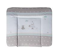 roba Colchón Cambiador para Bebés Indibär - 85 x 75 cm - Alfombra Cambiador para Niñas y Niños con Diseño de Osos - Recubierto de PU - Gris / Marrón