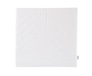 roba Colchón para Parque Bebé Cuadrado 100 x 100 cm - Núcleo de Espuma de PU Transpirable - Funda Acolchada y Desmontable con Cierre de Cremallera - Blanco
