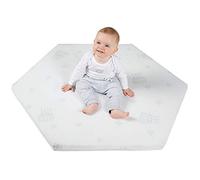 roba Colchón para Parque Infantil Hexagonal - safe asleep® Air - Inserto para Corralitos - Funda de Jacquard Extraíble - Blanco