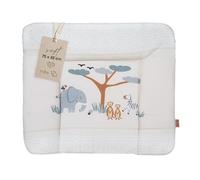 roba Colchoneta Cambiador Savanna Friends - 85 x 75 cm - Colchoneta Cambiador para Bebé Recubierta de PU - Lavable & Fácil de Cuidar - Elefante, Cebra, Suricata & más - Beige
