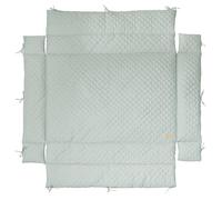 roba Colchoneta para Parque "roba Style" para Coralitos 75 x 100 - 100 x 100 cm - Base Acolchada con Protección Lateral - Frosty Green