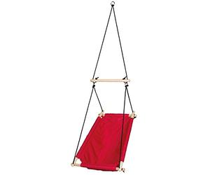 roba Columpio Infantil 2 en 1, Hamaca para Bebé, 0 a 6 Años, máx. 30 kg, Silla Colgante para Niños, Rojo
