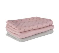 roba Conjunto de 3 Pañales de Tela Orgánicos Lil Planet - 80 x 80 cm - Reutilizable y Lavable - Muselina - Certificados GOTS y Oeko-Tex 100 - Rosa/Malva