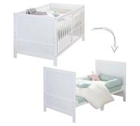 Roba Cuna Convertible para Bebé 70 x 140 cm Easy Sleep Lacada en Blanco AAACK10690