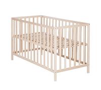 roba Cuna de Bebé Cosi 60 x 120 cm - Cuna Infantil de Haya Maciza Biológica para Niños - Ajustable en Altura - Madera Natural