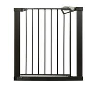 roba easySafe+ barrera de seguridad para puertas y escaleras - Metal negro - 75-82 cm, extensible hasta 110 cm - Cierre con indicador visual - Parada 90° - Sin taladro - Certificada por TÜV
