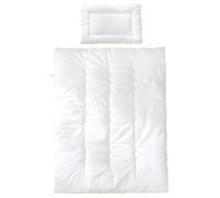roba Edredón Infantil - Nórdico para Niños 100 x 135 cm + Almohada 40 x 60 cm - Juego para Bebés - 4 Estaciones/Todo el Año - Blanco
