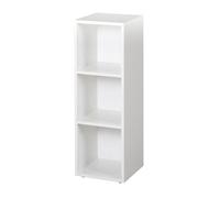 roba Estante de Almacenamiento de 3 Compartimentos Compatible con Cambiadores - Estante de Pie para Rellenar el Espacio Debajo del Cambiador - Madera Lacada Blanca
