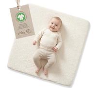 roba Funda ajustable para cambiador de 85 x 75 cm Seashells Oyster - Funda extraíble de algodón orgánico para cambiadores - Certificado GOTS & Oeko-Tex 100 - Blanco