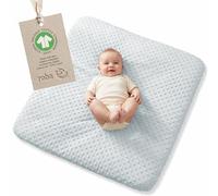 roba Funda Ajustable para Cambiador Lil Planet 75 x 85 cm - Tejido Terry Dots con 80 % Algodón Orgánico - Certificada GOTS y OEKO-TEX STANDARD 100 - Azul Claro/Sky