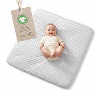 roba Funda Ajustable para Cambiador Lil Planet 75 x 85 cm - Terry Dots con 80 % Algodón Orgánico - Certificada GOTS y OEKO-TEX STANDARD 100 - Gris Plata