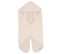 roba Manta Envolvedora para Bebé Frosty Almond - Certificada de Algodón Orgánico GOTS y Oeko Tex Standard 100 - Manta para Asiento de Coche, Portabebés o Cochecito - Beige