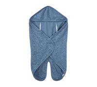 roba Manta Envolvedora para Bebé Seashells Indigo - Certificada de Algodón Orgánico GOTS y Oeko Tex Standard 100 - Manta para Asiento de Coche, Portabebés o Cochecito - Azul