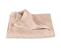 roba Manta para Bebé Frosty Almond, 80 x 80 cm, 100% Algodón Orgánico, Manta de Punto Suave, para Cuna, Cambiador y Cochecito, Gots y Oeko-Tex®, Beige