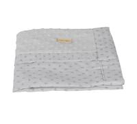 roba Manta para Bebé Lil Planet 80 x 80 cm - Mantita para Niñas y Niños - Algodón Orgánico - Diseño de Puntos Terry Dots - Certificado GOTS y OEKO TEX - Gris