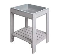 roba Outdoor+ Mesa de Juego Infantil Tiny con Bandeja de Juego - Mesa de Arena y Barro de Madera Maciza - para Niños a Partir de 18 Meses - Gris