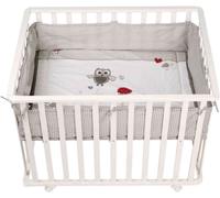 roba Parque infantil 75x100 cm, altura regulable, ruedas de freno, blanco