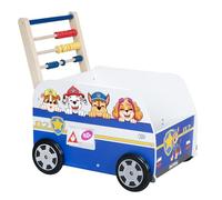 roba Paw Patrol Andador de Bebé de Madera con Juguetes de Estimulación - Carrito de Paseo con Velocidad Ajustable - Altura del Mango 54 cm - Diseño de Perros - Azul/Blanco