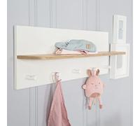 roba Perchero de Pared 'AVA' con Estante y 5 Ganchos para Abrigos, Medidas: Alto x Ancho x Profundo: 29 x 90 x 16,5 cm