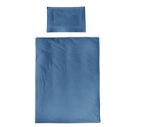 roba Ropa de Cama Infantil Seashells Indigo 100 x 135 cm - Juego de 2 pz para Cunas - Algodón Orgánico - Certificado Gots y Oeko-Tex 100 - Azul