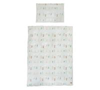 roba Ropa de Cama Infantil Woodland Buddies - Edredón 100 x 135 cm + Funda de Almohada 40 x 60 cm - Juego 2 Piezas de Algodón - Verde Pastel