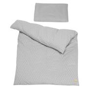 roba Ropa de Cuna para Bebés, 2 Piezas, Funda de Edredón 100 x 135 cm + Funda de Almohada 40 x 60 cm, Algodón Orgánico GOTS y OEKO-TEX, Gris