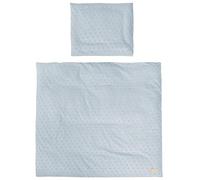 roba Ropa de Cuna para Bebés, 2 Piezas, Funda de Edredón 80 x 80 cm + Funda de Almohada 40 x 35 cm, Algodón Orgánico GOTS y OEKO-TEX, Azul Claro