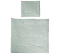 roba Ropa de Cuna para Bebés, 2 Piezas, Funda de Edredón 80 x 80 cm + Funda de Almohada 40 x 35 cm, Algodón Orgánico GOTS y OEKO-TEX, Verde Escarchado