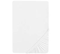 roba Sábana Bajera Ajustable 60 x 120 cm a 70 x 140 cm, para Cama de Bebé Extensible, safe asleep, Algodón Jersey, Blanco