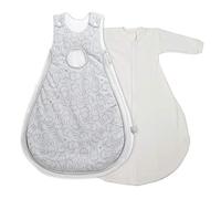 roba Saco de Dormir Bebe 62/68 cm Air PLUS + Saco Interior de Manga, Miffy, Saquito para Recién Nacidos, 4 Estaciones, 6-12 Meses, Gris con Diseño de Conejos
