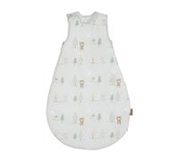 roba Saco de Dormir Woodland Buddies 90 cm - Para Todas las Estaciones en Algodón - Transpirable & Cómodo - Sin Mangas con Cremallera - Estampado Animales del Bosque - Verde Pastel