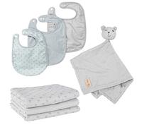 roba Set de regalo orgánico Baby Essentials 'Lil Planet' gris plata de algodón orgánico GOTS sostenible
