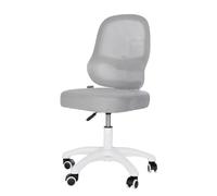 roba Silla de escritorio infantil 3D gris regulable en altura y ergonómica | Respaldo transpirable y ajuste de la profundidad del asiento para una postura ergonómica.