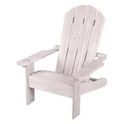 roba Silla de Exterior para Niños 'Deck Chair' con Portavasos - Sillon de Jardín de Madera Certificada por FSC - Ideal para Jardín, Terraza y Picnic - A Partir de 18 Meses - Gris Lacado