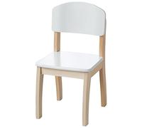 roba Silla Infantil, Silla con Respaldo para niños, Madera lacada en Blanco, 61,5 x 33 x 33,5 cm, Altura del Asiento 31,5 cm